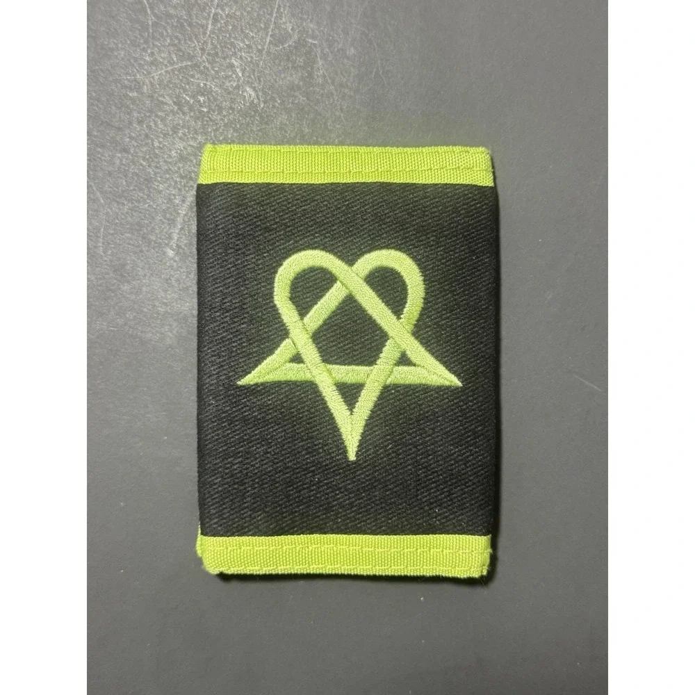 Y2K HIM Heartagram Skateboarding Black Canvas‎ Wallet